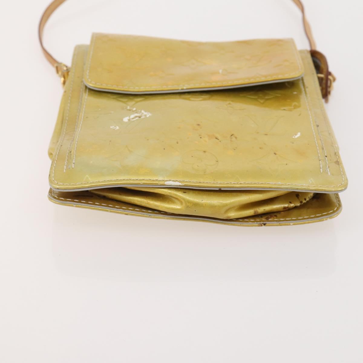 LOUIS VUITTON Monogram Vernis Pouch 6 Set Beige LV Auth bs35613