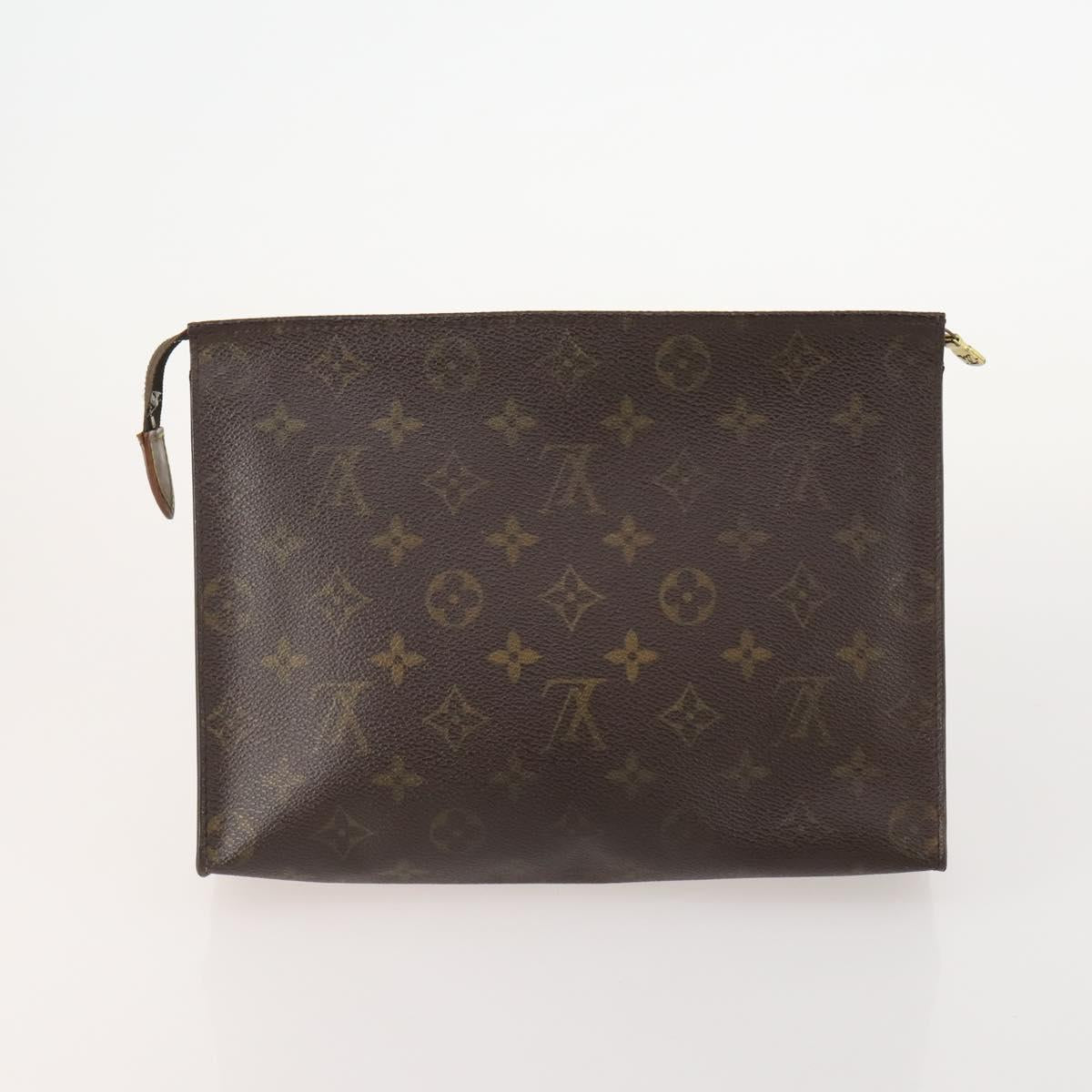 LOUIS VUITTON Monogram Vernis Pouch 6 Set Beige LV Auth bs35613