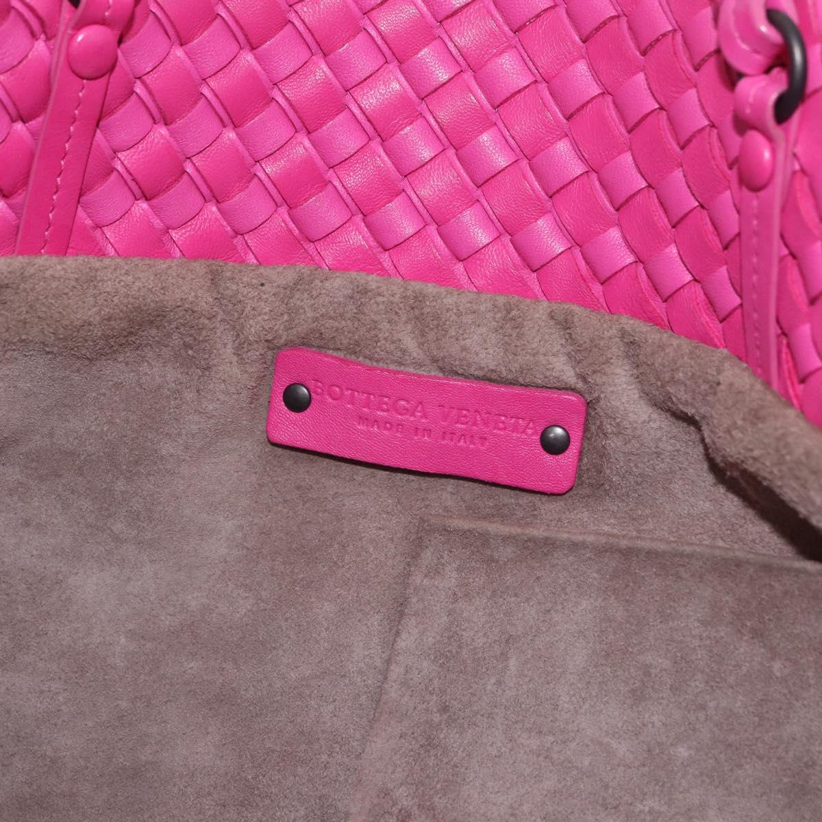 BOTTEGA VENETA INTRECCIATO Tote Bag Leather Pink Beige Auth bs35618A