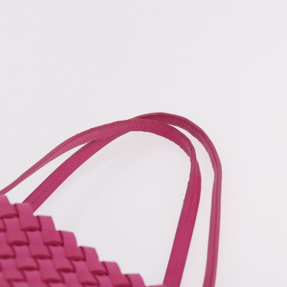 BOTTEGA VENETA INTRECCIATO Tote Bag Leather Pink Beige Auth bs35618A
