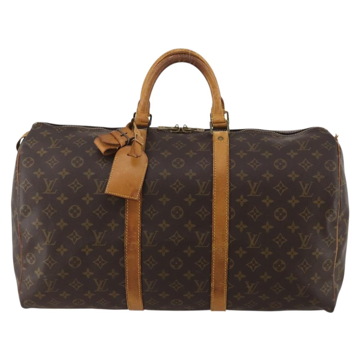 LOUIS VUITTON Monogram Keepall 50 Boston Bag M41426 LV Auth bs35623