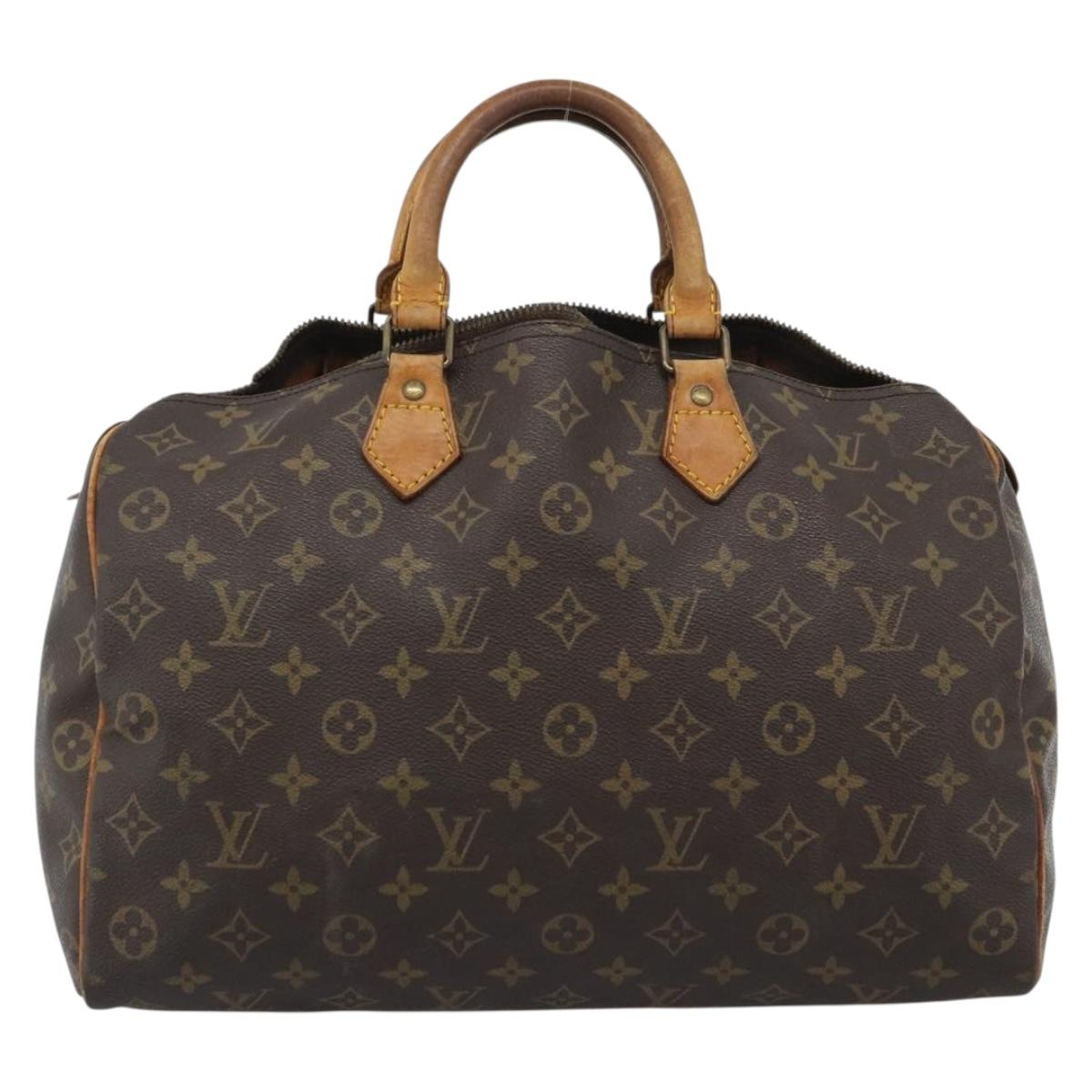 LOUIS VUITTON Monogram Speedy 35 Hand Bag M41524 LV Auth bs35625