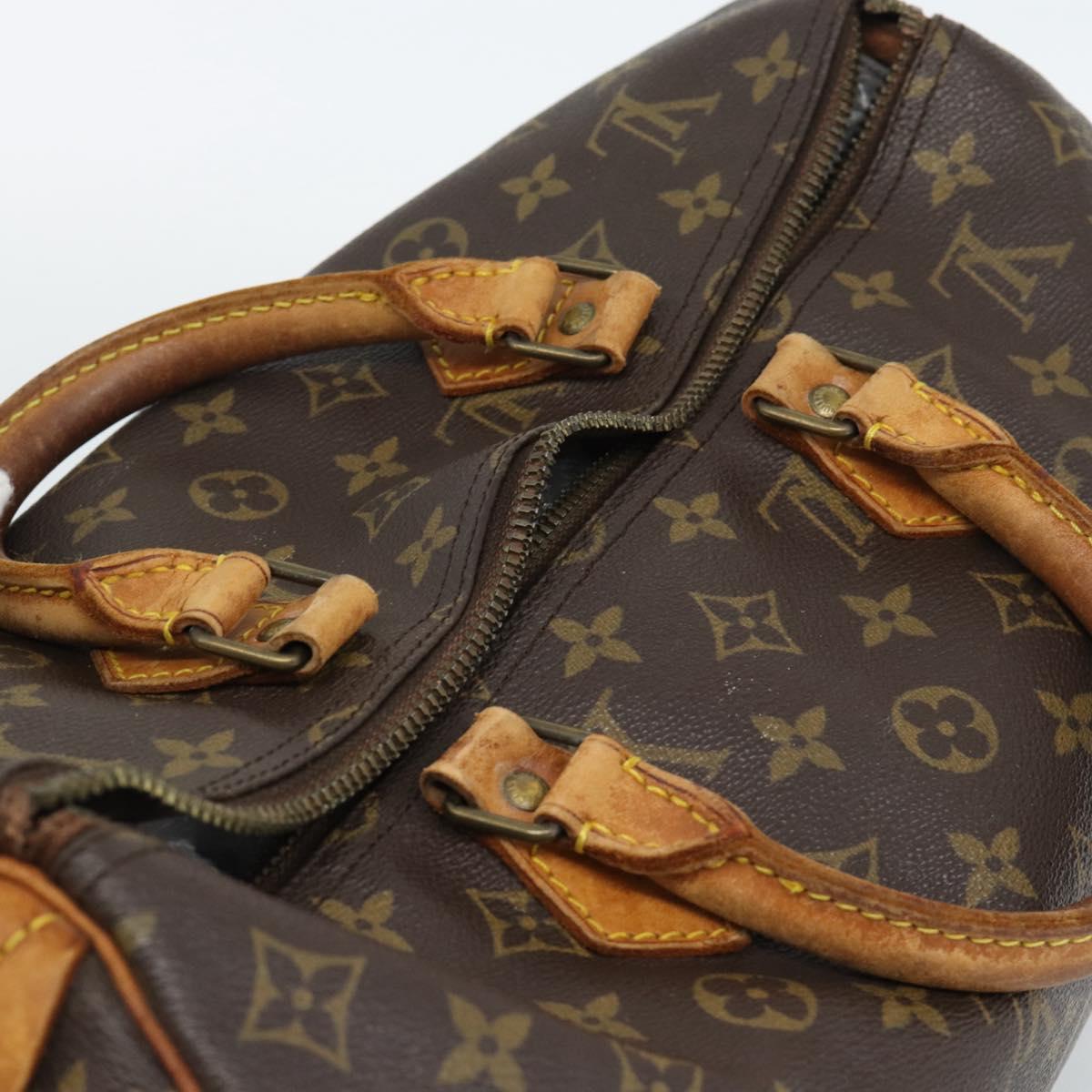 LOUIS VUITTON Monogram Speedy 35 Hand Bag M41524 LV Auth bs35625