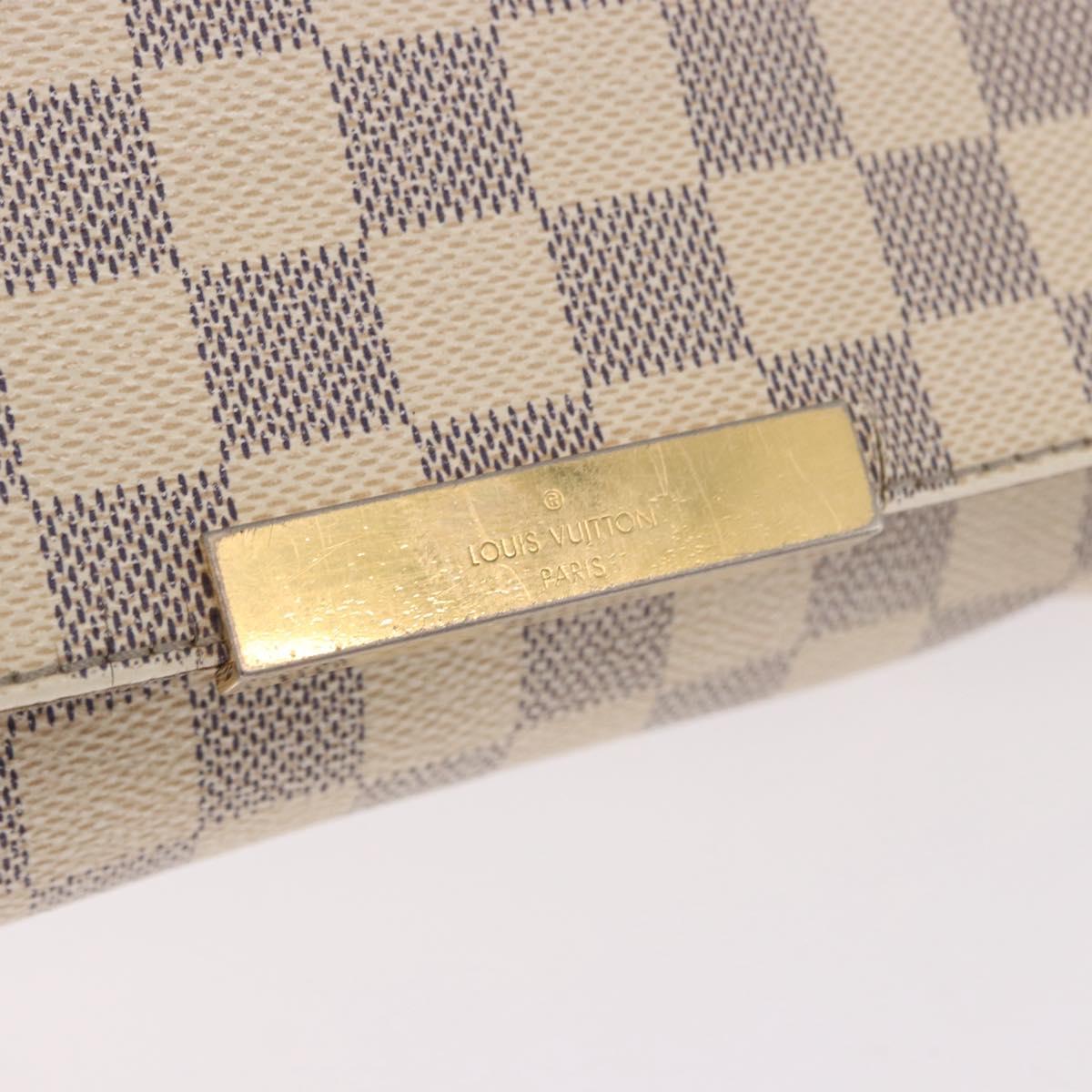 LOUIS VUITTON Damier Azur Favorit PM Shoulder Bag 2way N41277 LV Auth bs35626