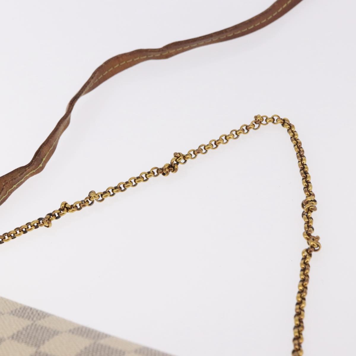 LOUIS VUITTON Damier Azur Favorit PM Shoulder Bag 2way N41277 LV Auth bs35626