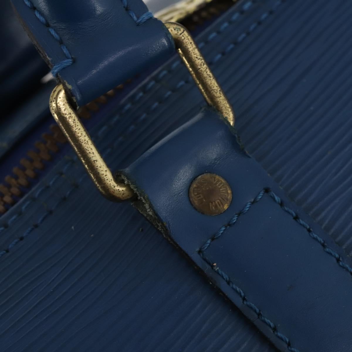 LOUIS VUITTON Epi Keepall 50 Boston Bag Blue M42965 LV Auth bs35627