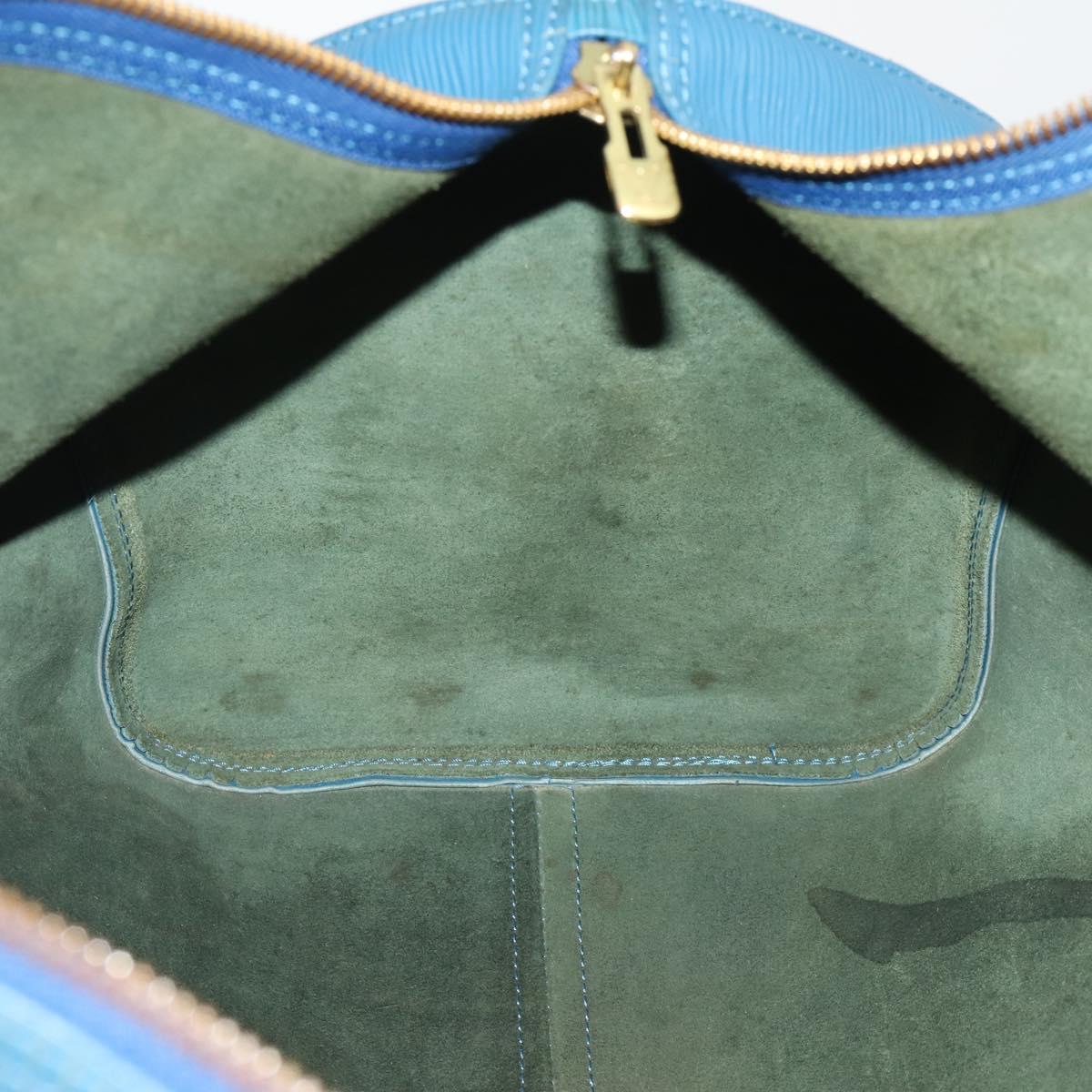 LOUIS VUITTON Epi Keepall 50 Boston Bag Blue M42965 LV Auth bs35627
