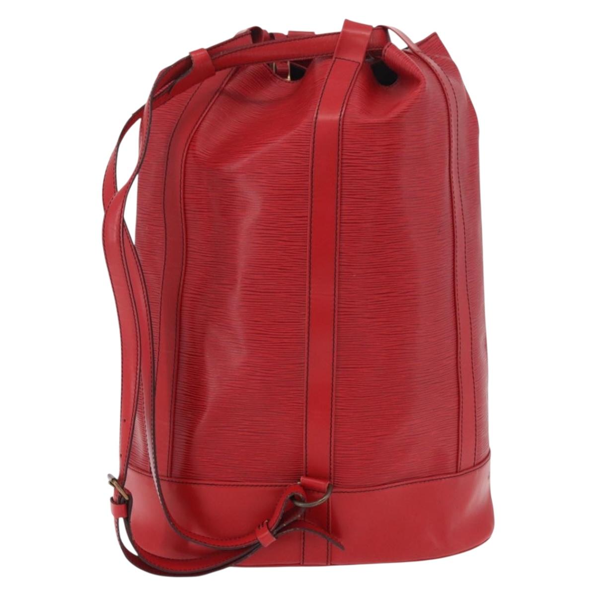 LOUIS VUITTON Epi Randonnee GM Shoulder Bag Red M43087 LV Auth bs35628