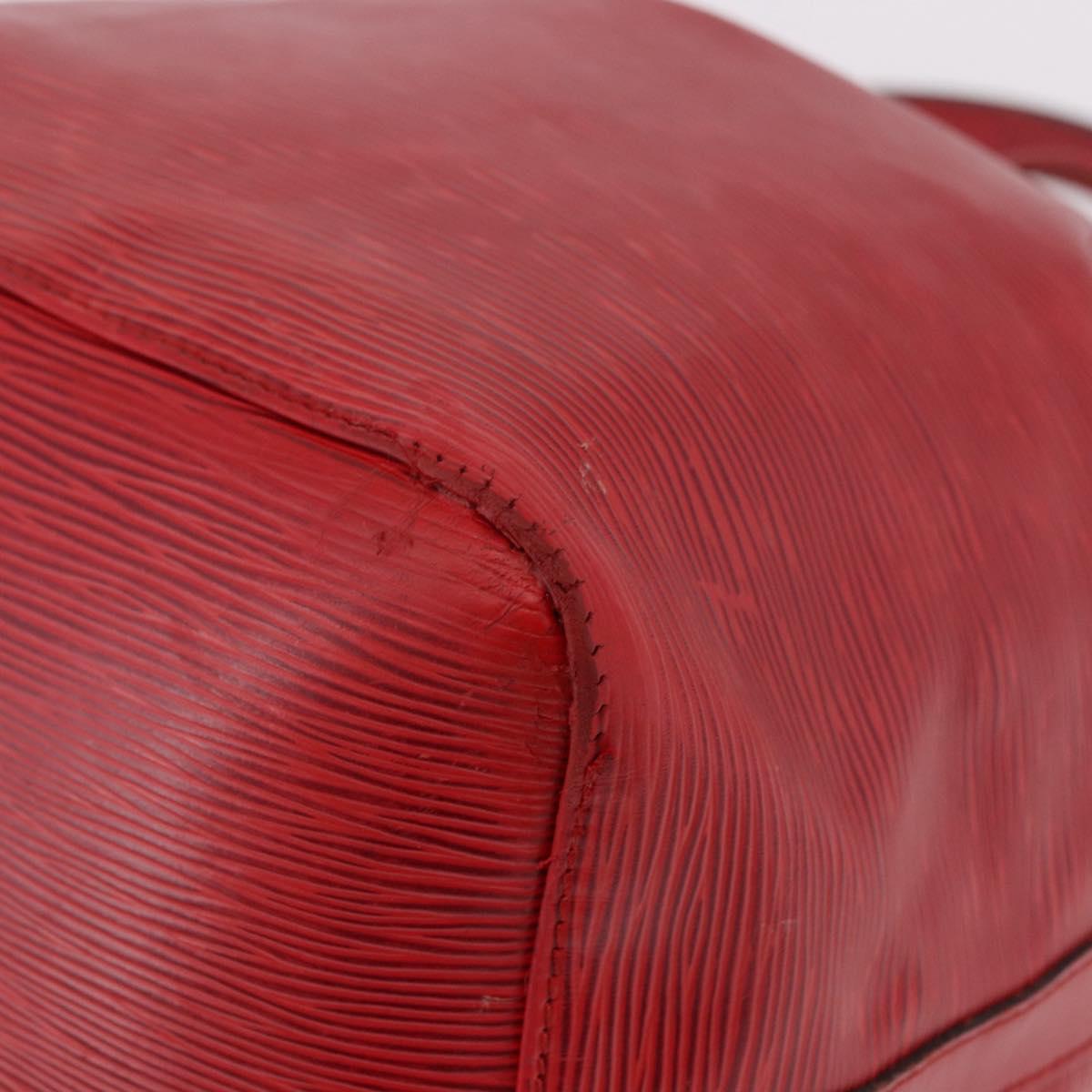 LOUIS VUITTON Epi Petit Noe Shoulder Bag Red M44107 LV Auth bs35629