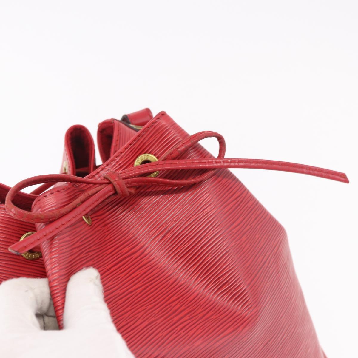 LOUIS VUITTON Epi Petit Noe Shoulder Bag Red M44107 LV Auth bs35629