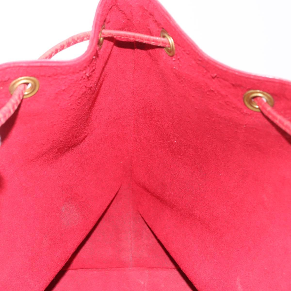 LOUIS VUITTON Epi Petit Noe Shoulder Bag Red M44107 LV Auth bs35629