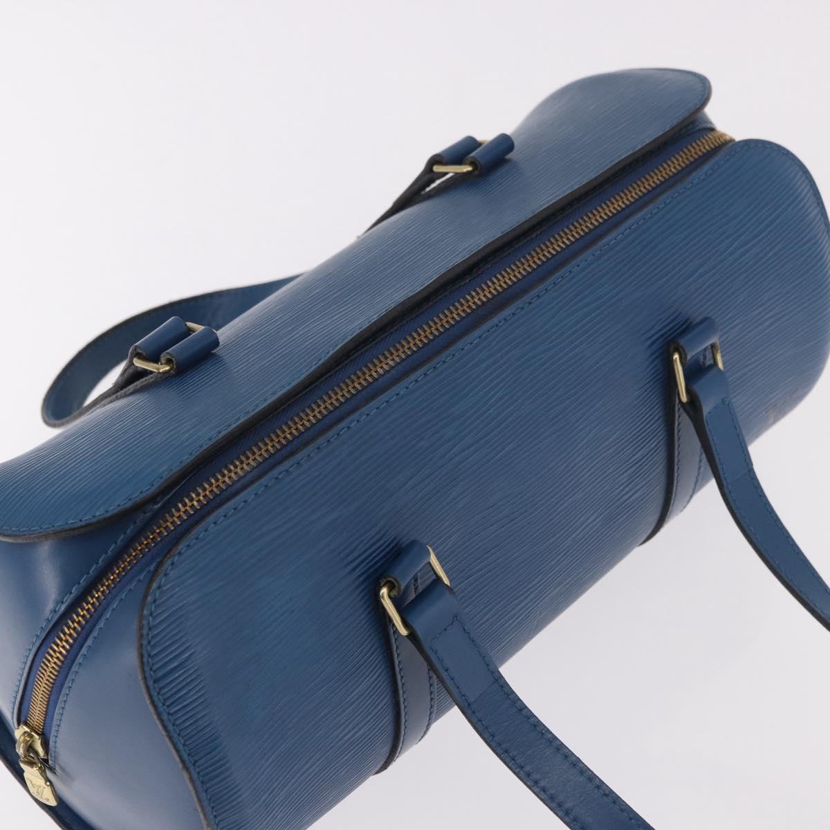 LOUIS VUITTON Epi Soufflot Hand Bag Blue M52225 LV Auth bs35630