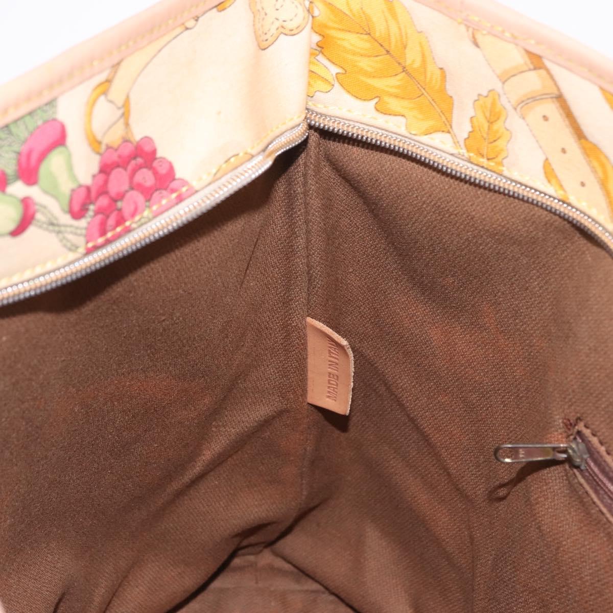LOEWE Tote Bag Canvas Beige Brown Auth bs35631A