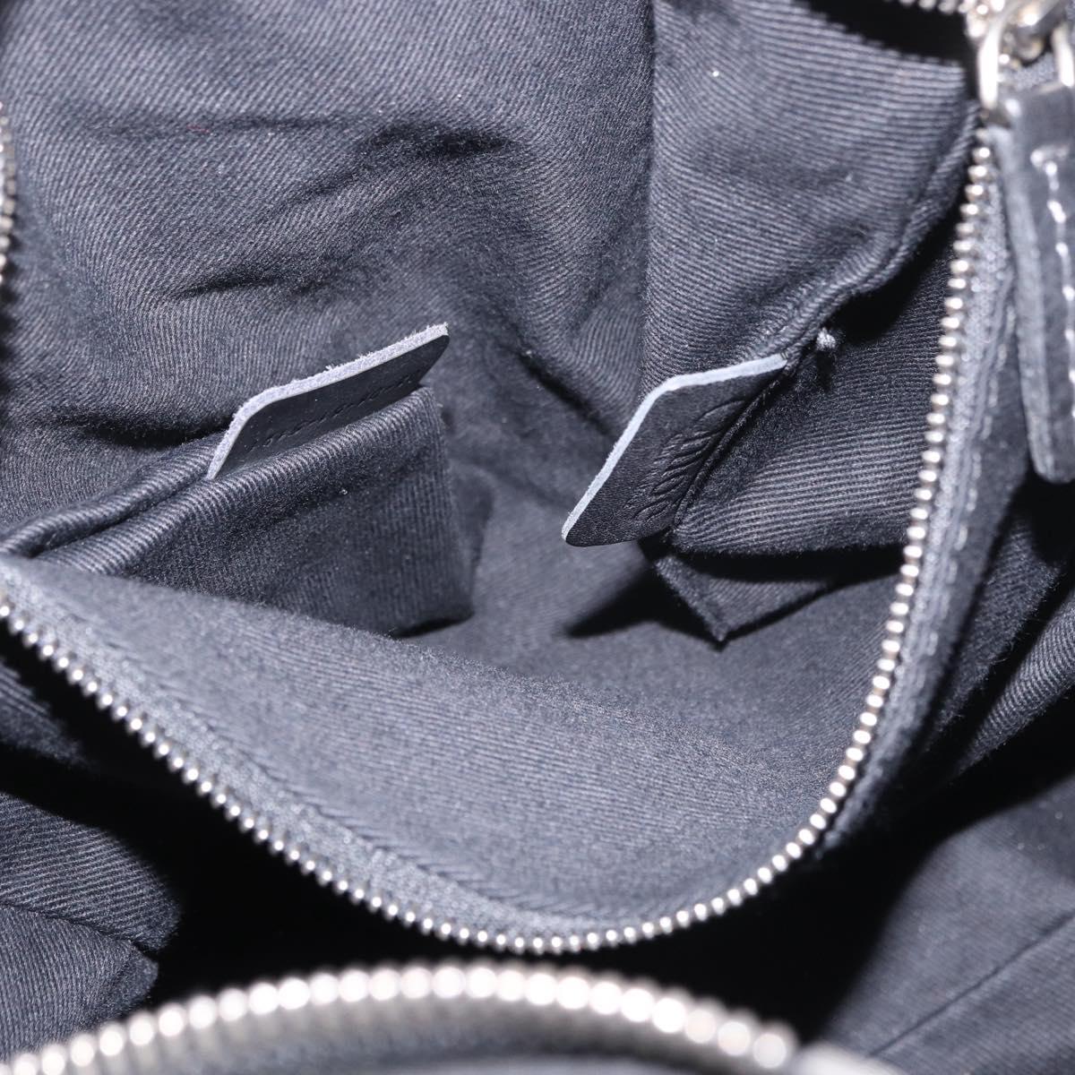 Chloe Paddington Hand Bag Leather Black Gold Silver Auth bs35640V