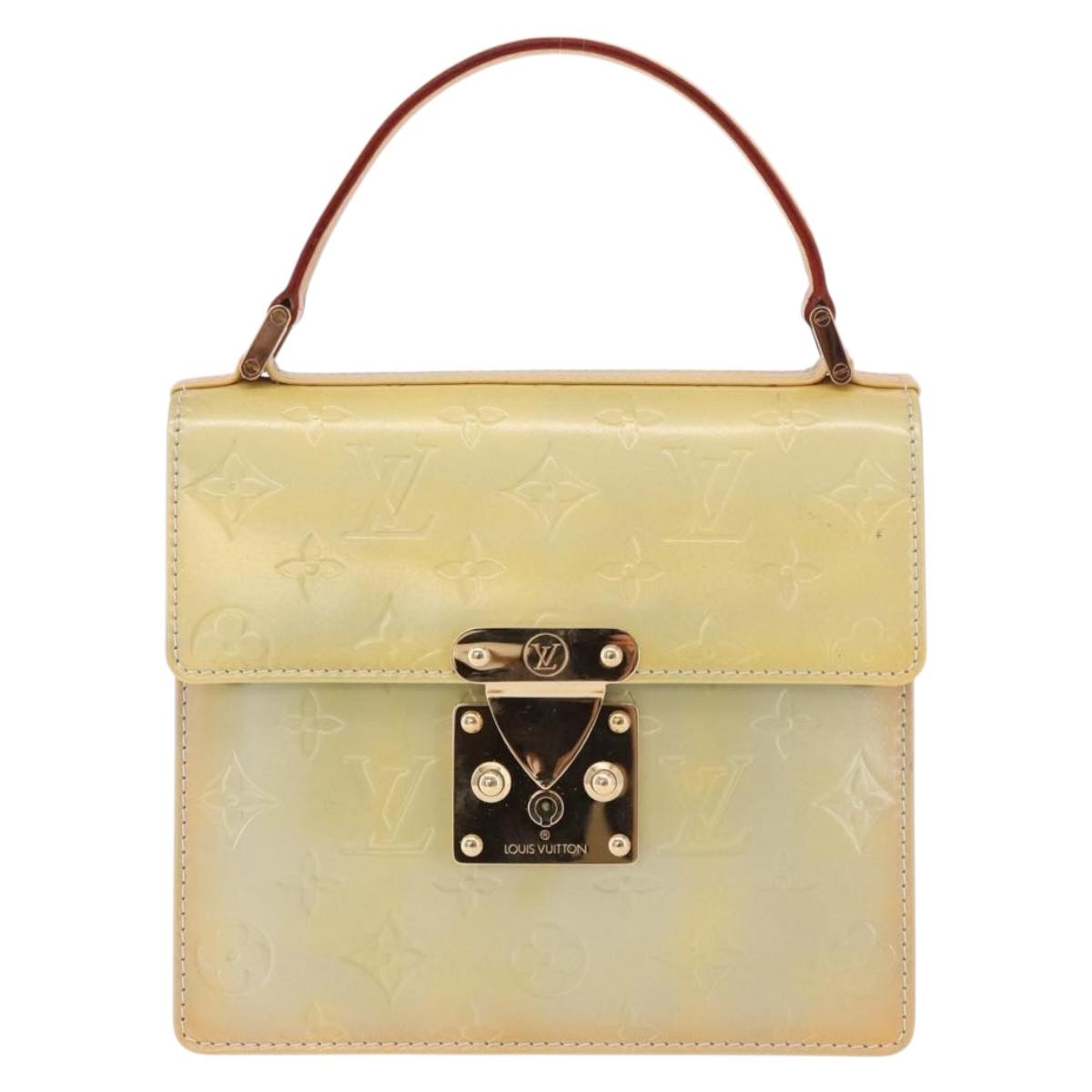 LOUIS VUITTON Monogram Vernis Spring Street Hand Bag Gris M91029 Auth bs35645A