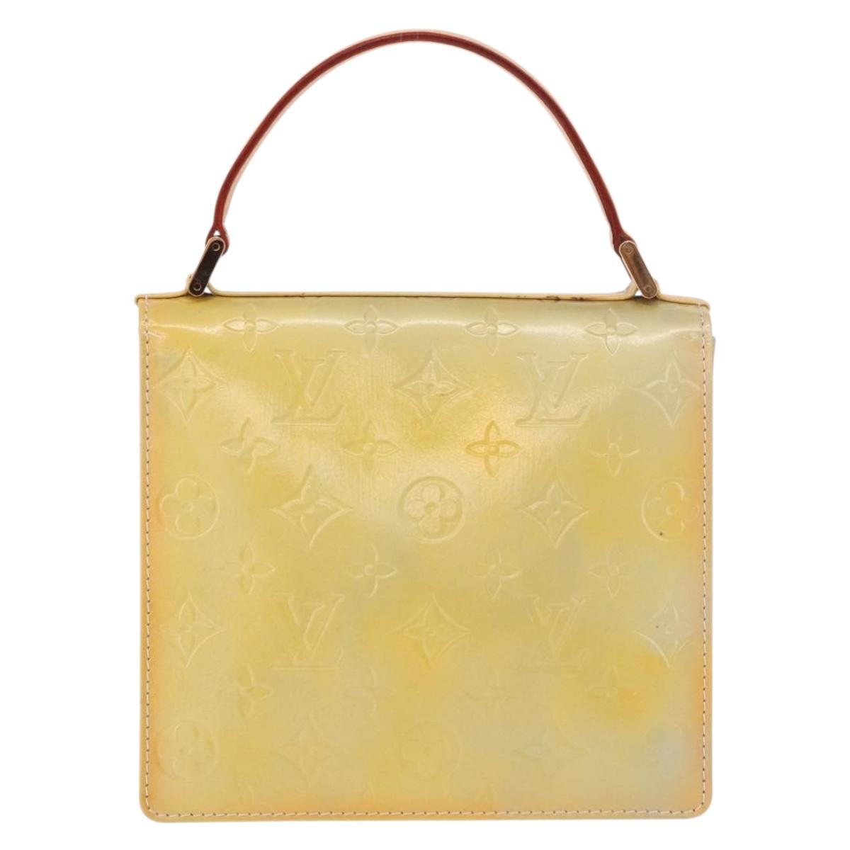 LOUIS VUITTON Monogram Vernis Spring Street Hand Bag Gris M91029 Auth bs35645A