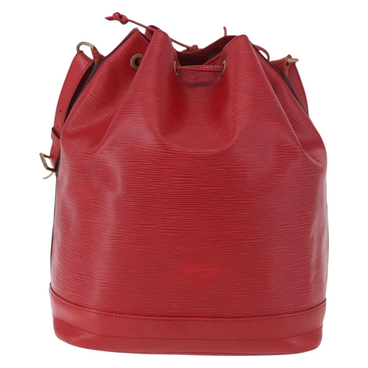 LOUIS VUITTON Epi Noe Shoulder Bag Red M44007 LV Auth bs35647