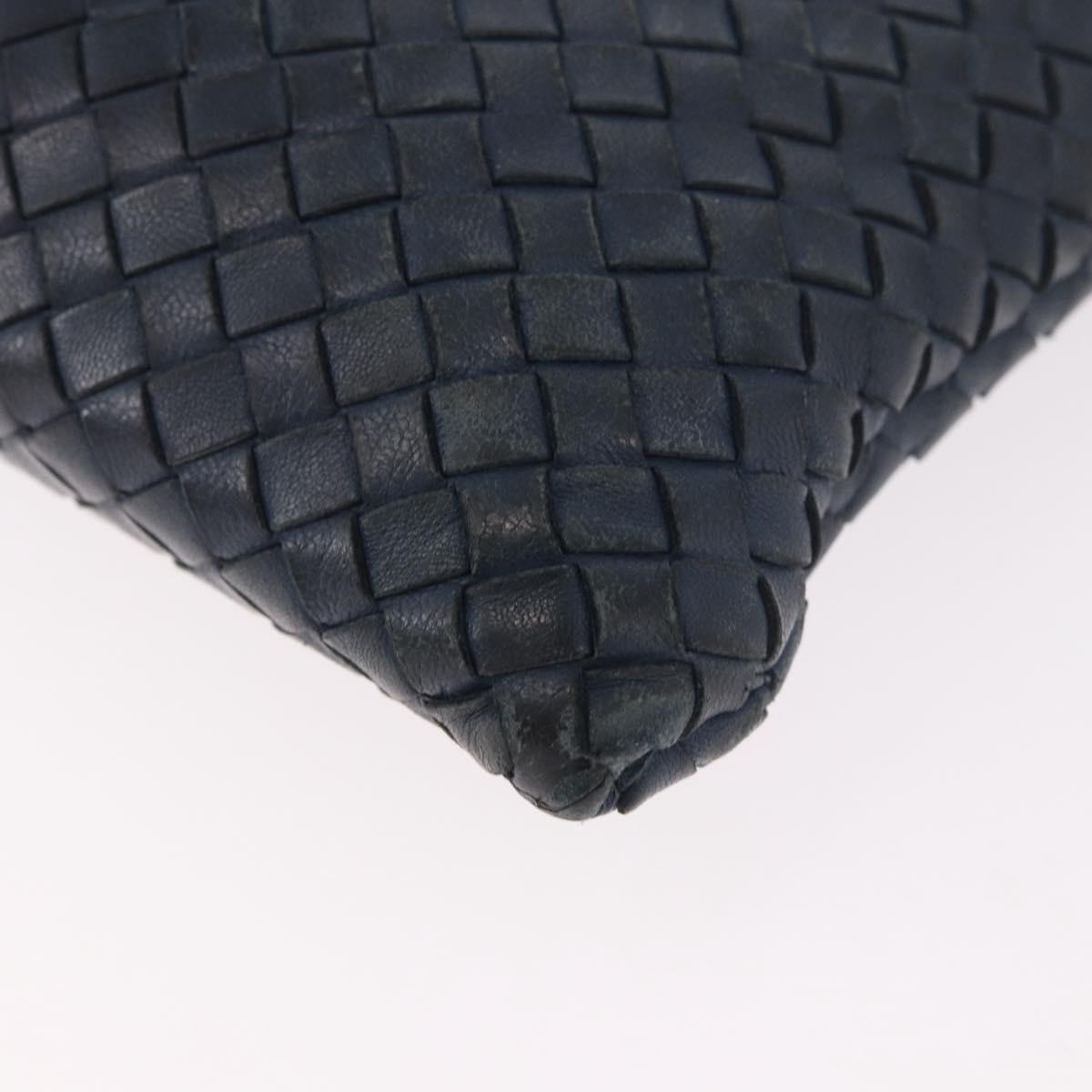 BOTTEGA VENETA INTRECCIATO Clutch Bag Leather Navy Auth bs35660