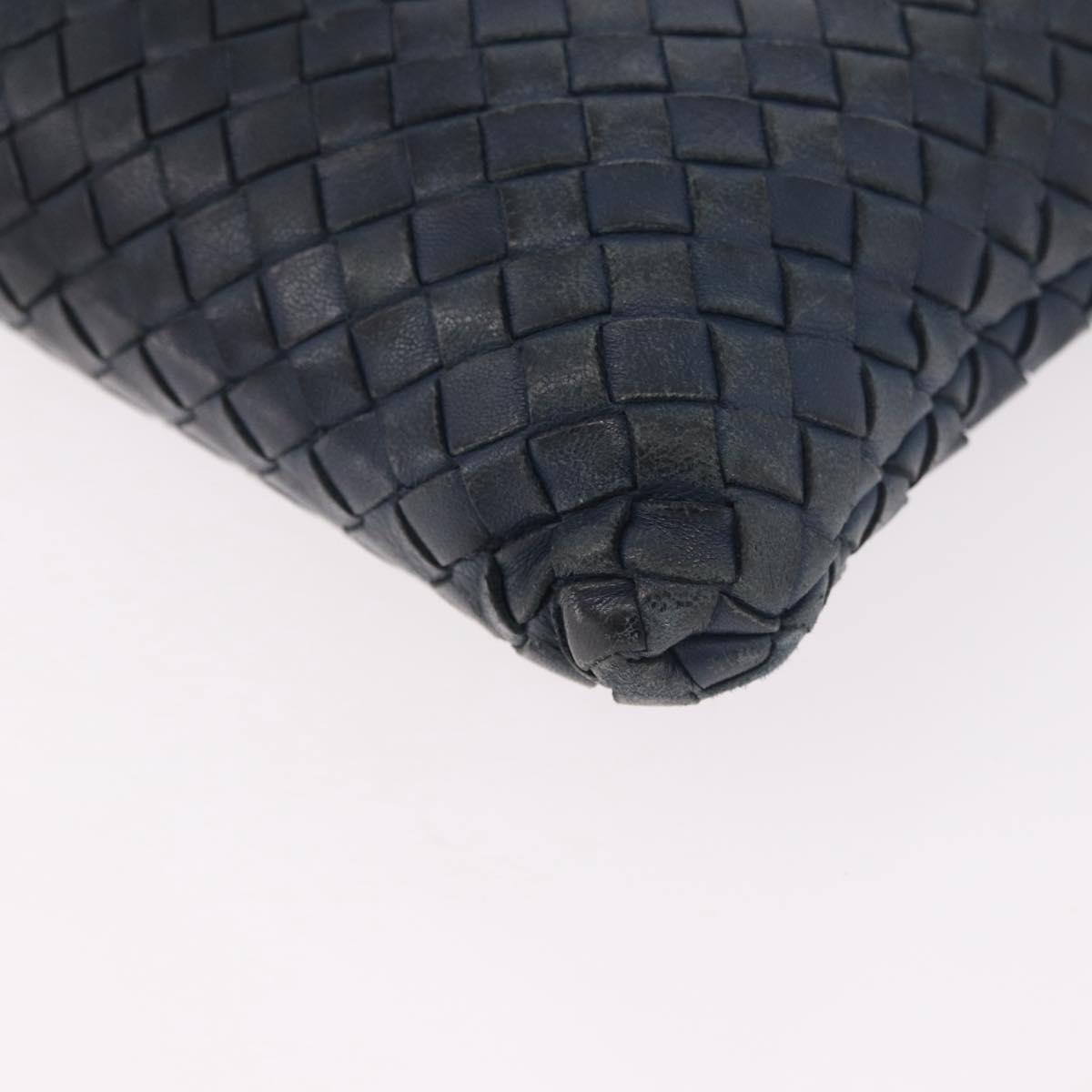 BOTTEGA VENETA INTRECCIATO Clutch Bag Leather Navy Auth bs35660
