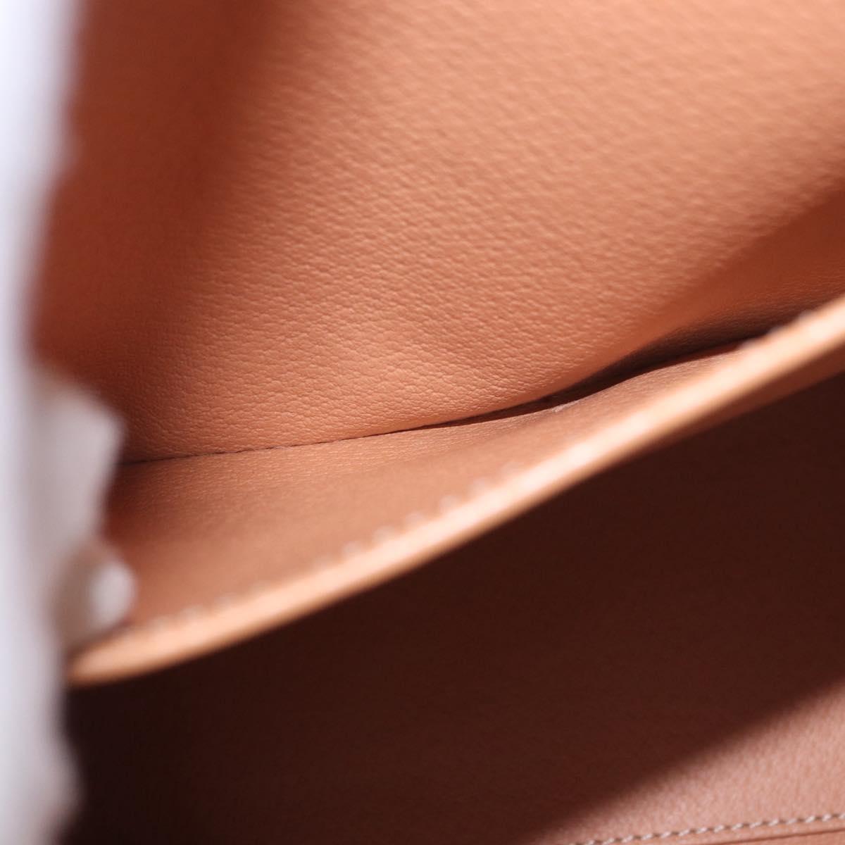 CELINE Macadam Canvas Hand Bag PVC Leather Brown Gold Auth bs35662