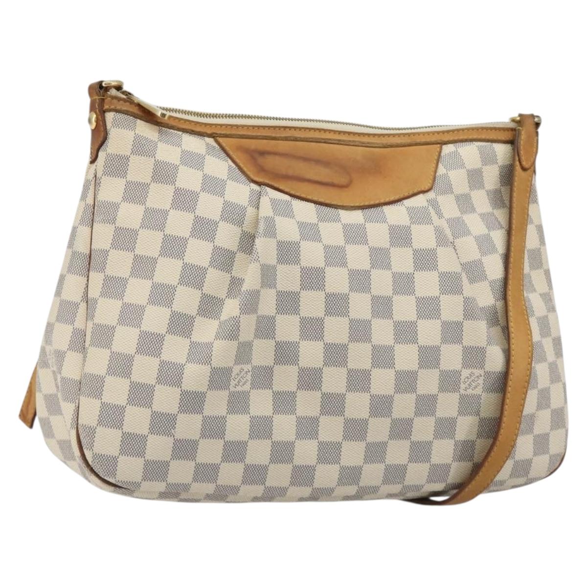 LOUIS VUITTON Damier Azur Siracusa PM Shoulder Bag N41113 LV Auth bs35664