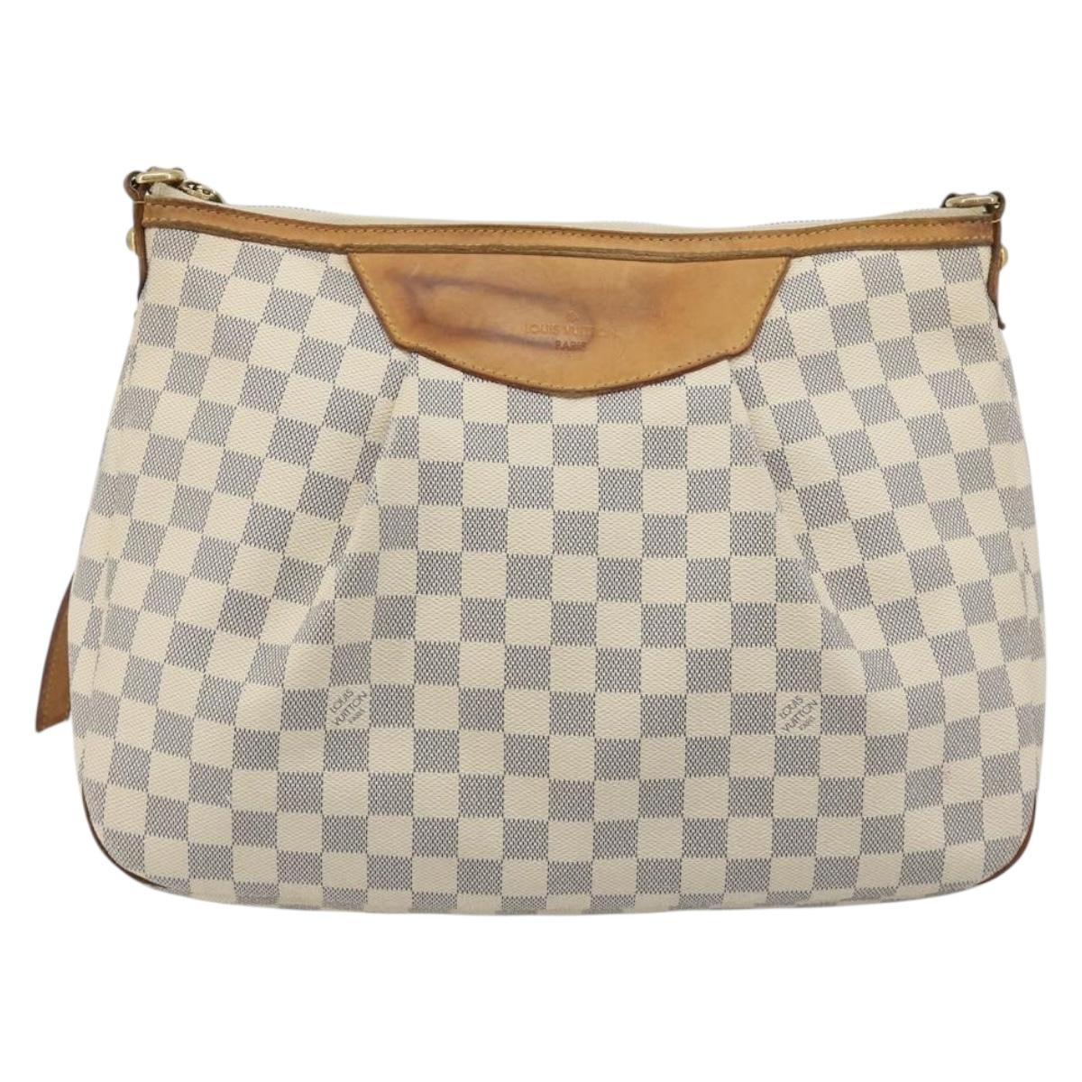 LOUIS VUITTON Damier Azur Siracusa PM Shoulder Bag N41113 LV Auth bs35664