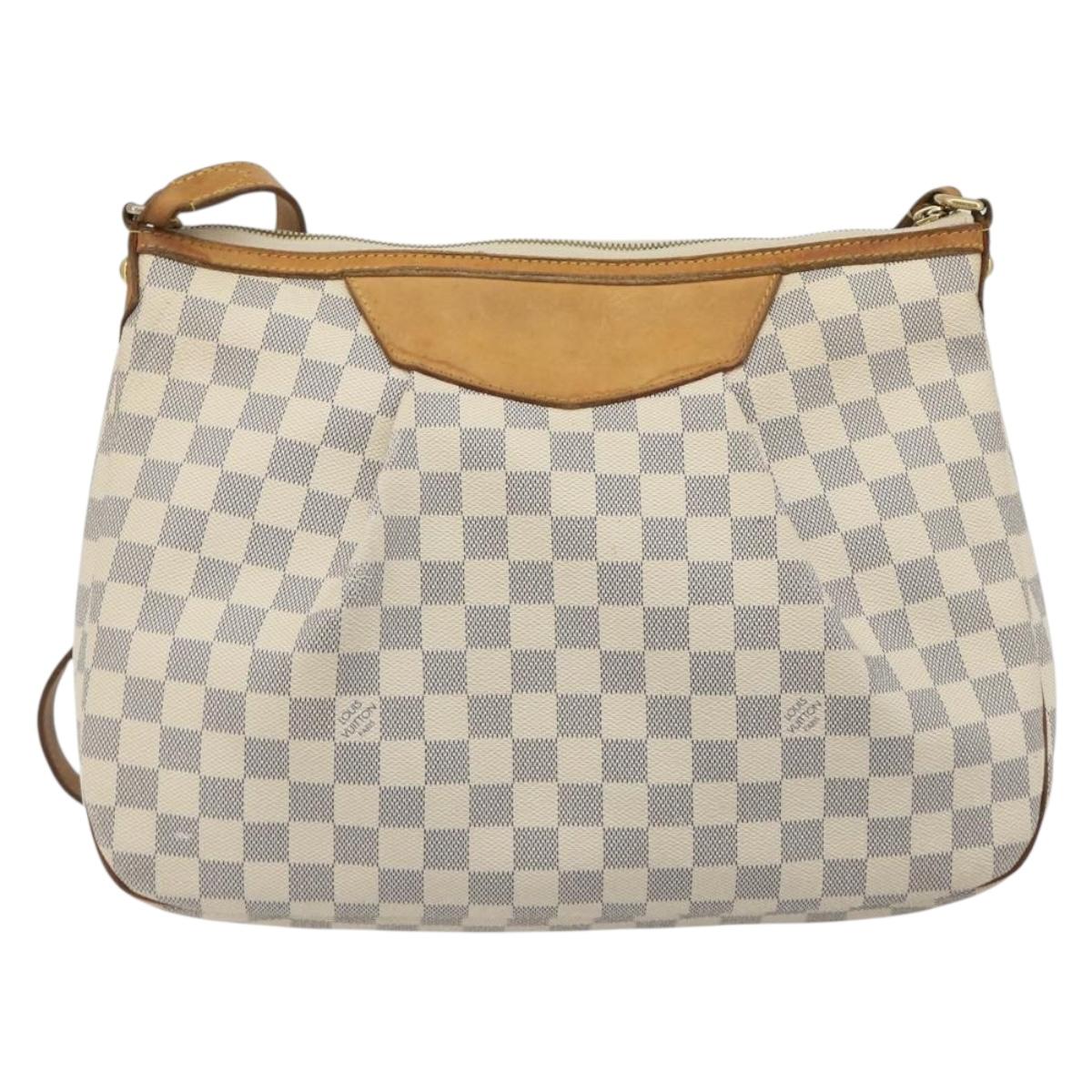 LOUIS VUITTON Damier Azur Siracusa PM Shoulder Bag N41113 LV Auth bs35664