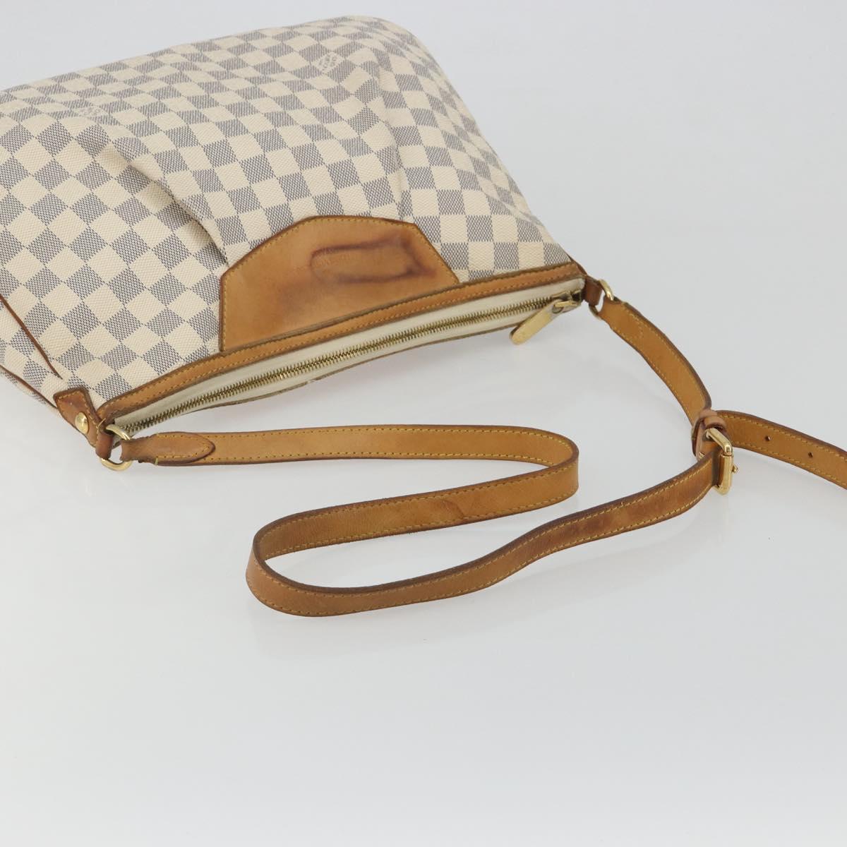 LOUIS VUITTON Damier Azur Siracusa PM Shoulder Bag N41113 LV Auth bs35664