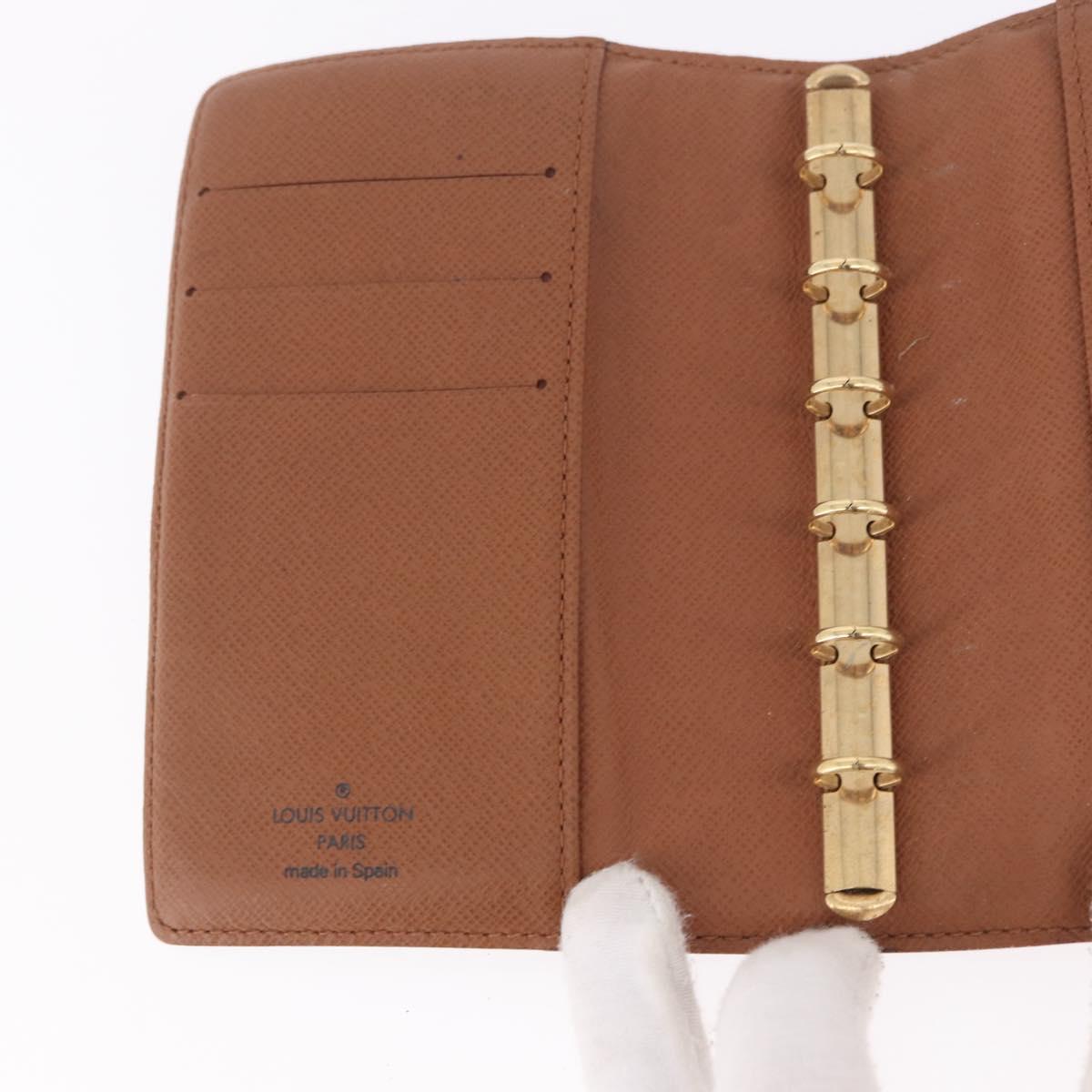 LOUIS VUITTON Monogram Agenda PM Day Planner Cover R20005 LV Auth bs35665