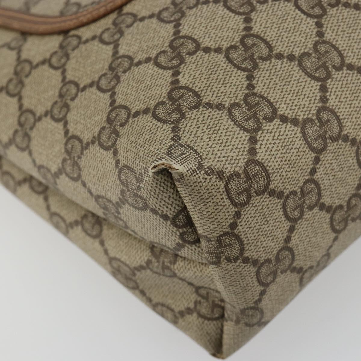 GUCCI GG Supreme Web Sherry Line Tote Bag PVC Beige 39 02 003 Auth bs35666