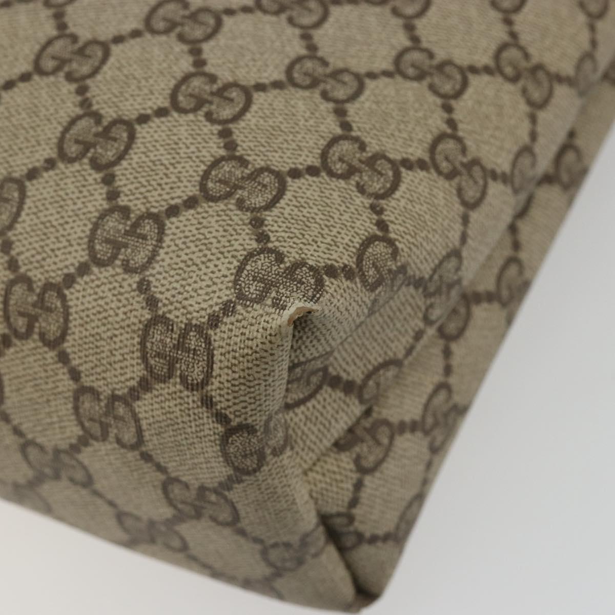 GUCCI GG Supreme Web Sherry Line Tote Bag PVC Beige 39 02 003 Auth bs35666