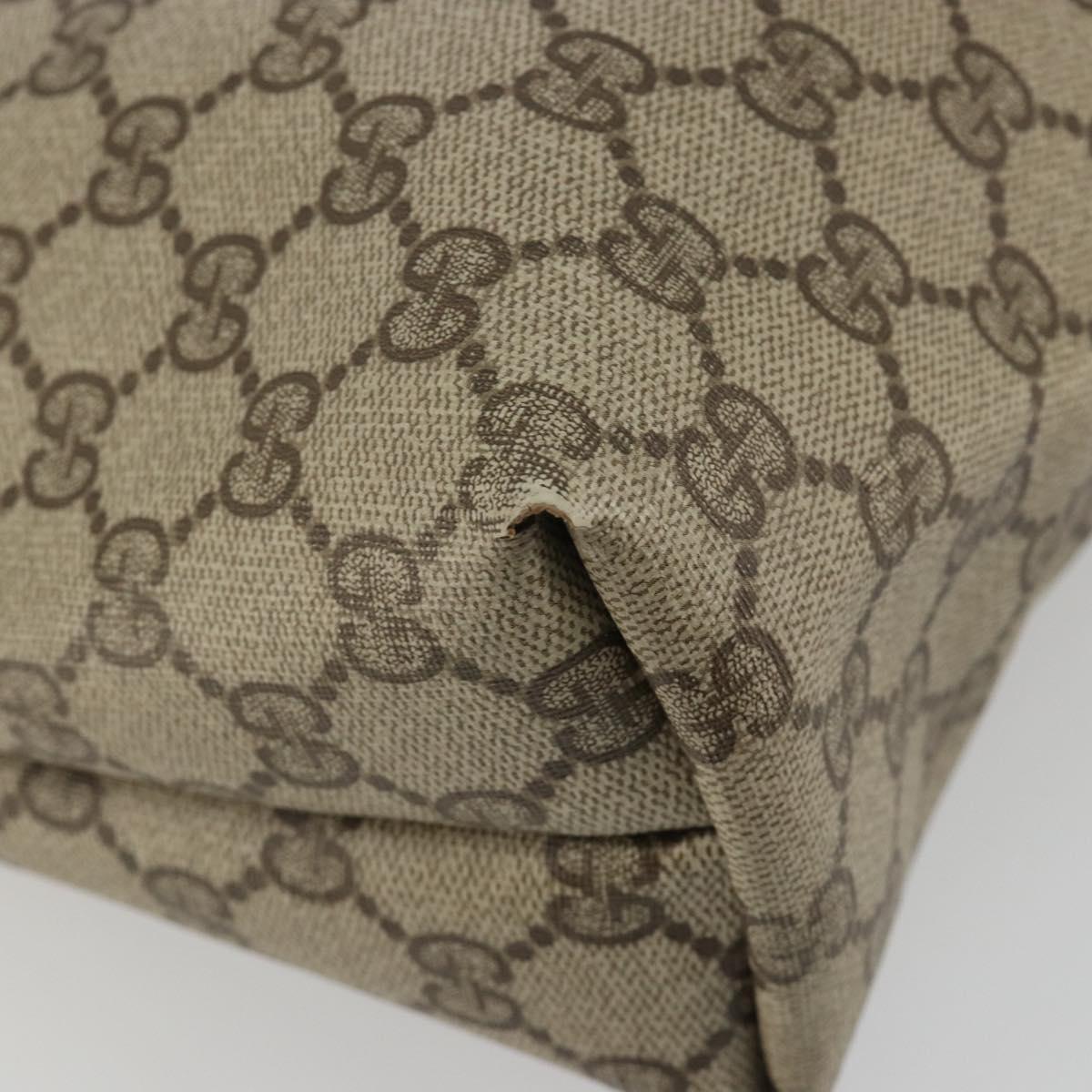 GUCCI GG Supreme Web Sherry Line Tote Bag PVC Beige 39 02 003 Auth bs35666