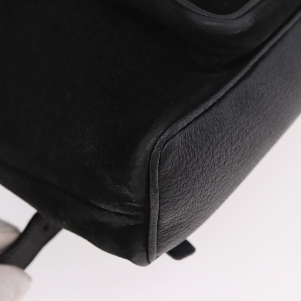 GUCCI Bamboo Backpack Suede Black Gold 003 1705 0030 Auth bs35670A