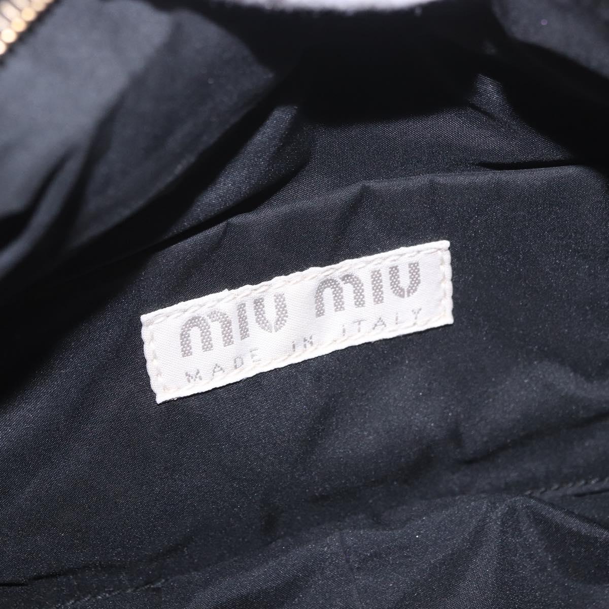 Miu Miu Shoulder Bag Leather Purple Gold Auth bs35677A