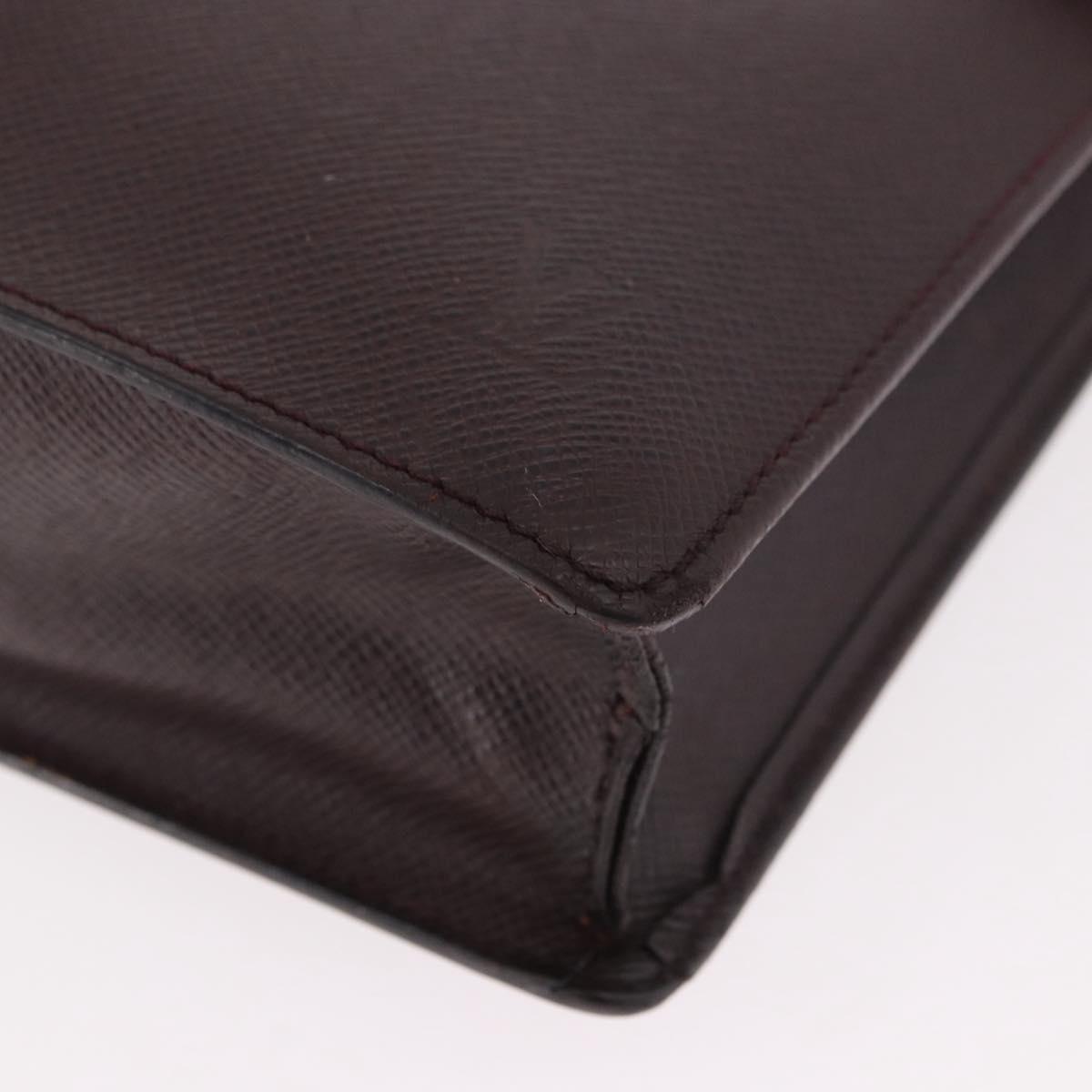 LOUIS VUITTON Taiga Porte Documents Angara Bag Acajou M30776 Auth bs35692