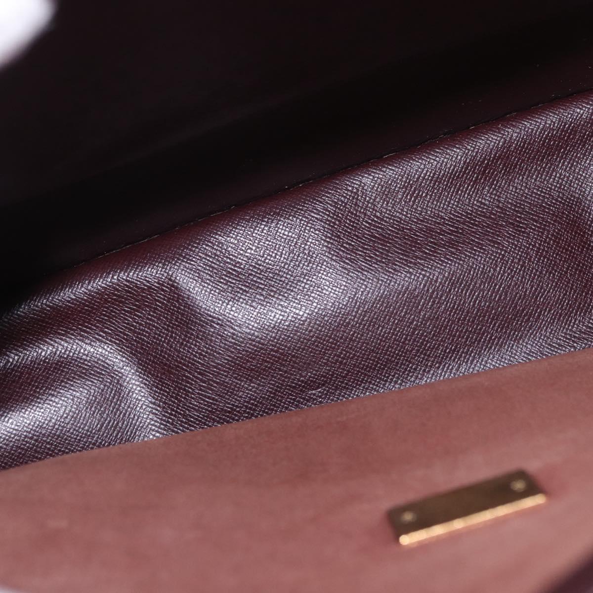 LOUIS VUITTON Taiga Porte Documents Angara Bag Acajou M30776 Auth bs35692