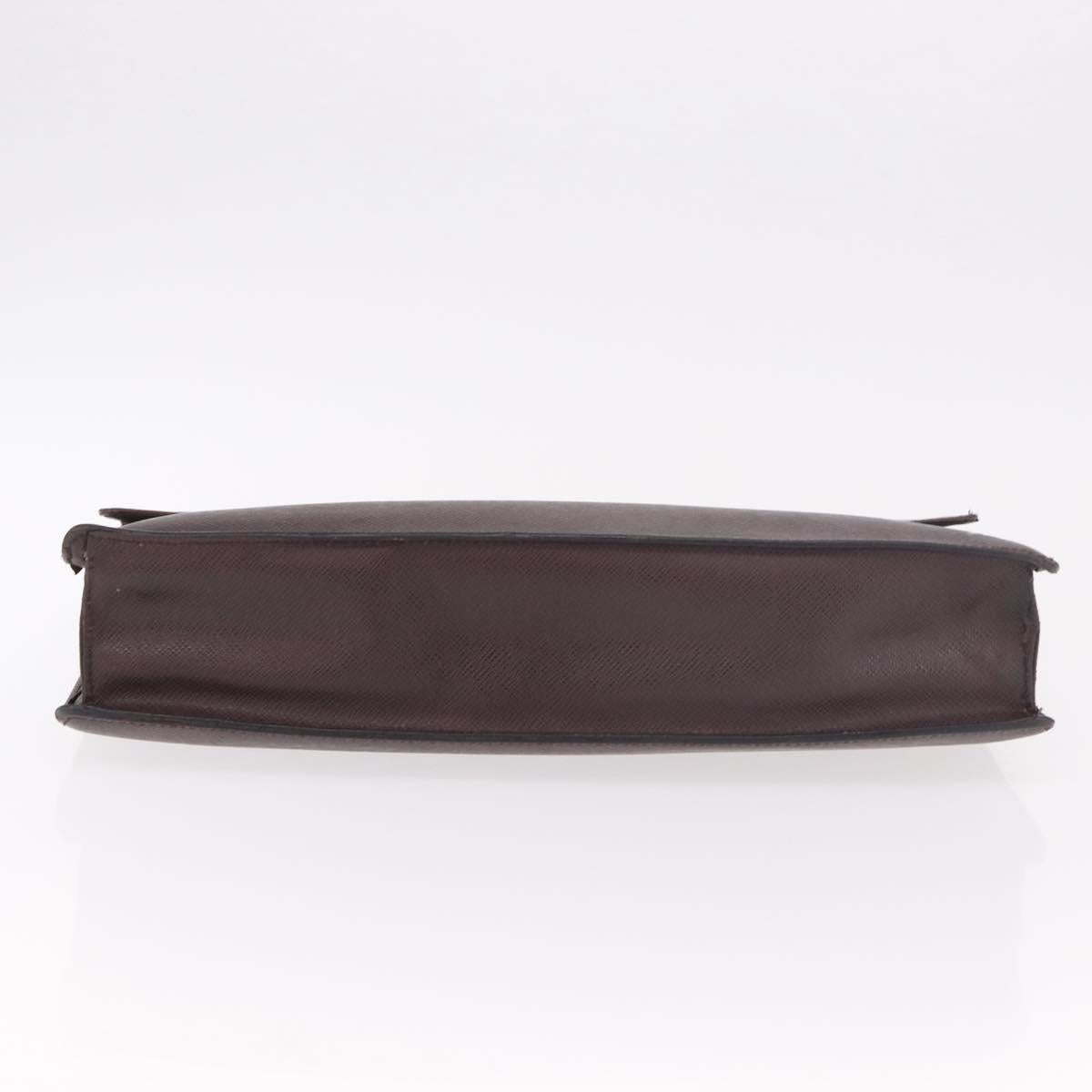 LOUIS VUITTON Taiga Porte Documents Angara Bag Acajou M30776 Auth bs35692