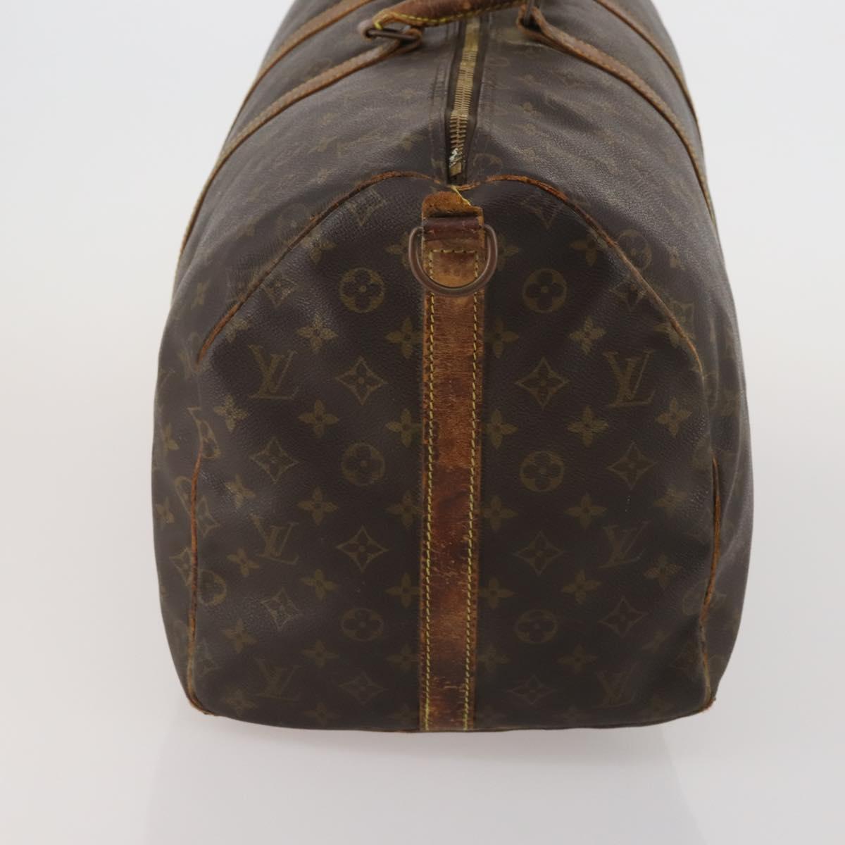 LOUIS VUITTON Monogram Keepall Bandouliere 55 Boston Bag M41414 LV Auth bs35693