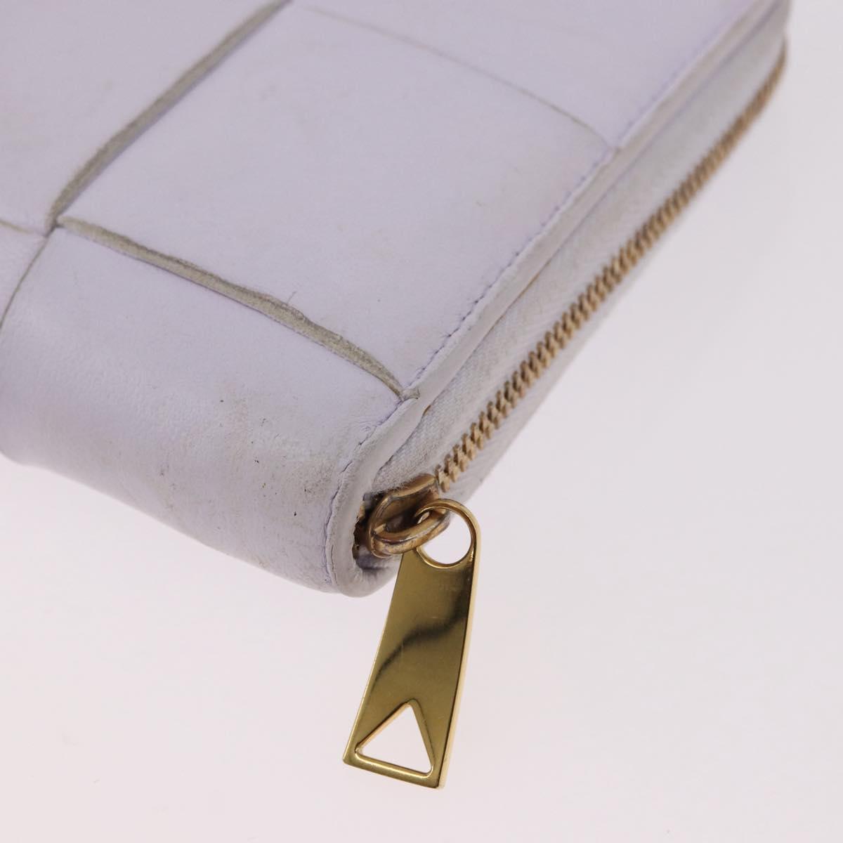 BOTTEGA VENETA MAXI INTRECCIATO Long Wallet Leather Purple Gold Auth bs35701