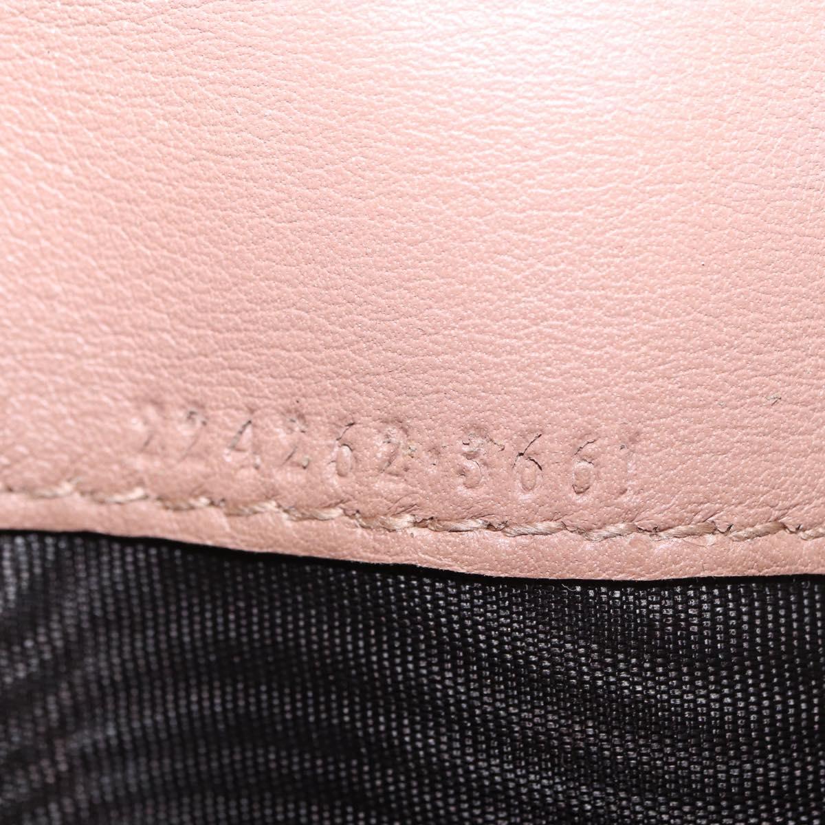 GUCCI GG Canvas Guccissima Chain Wallet Leather Beige Gold 224262 Auth bs35707
