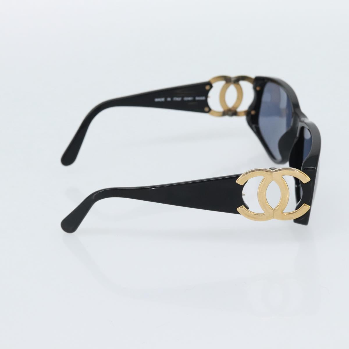 CHANEL Sunglasses plastic 3 Set Black Brown CC Auth bs35709