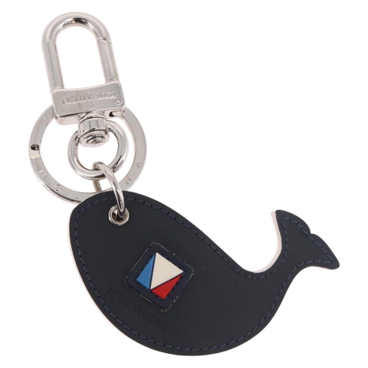 LOUIS VUITTON Whale America's Cup Charm Leather Red Black M62347 Auth bs35710V