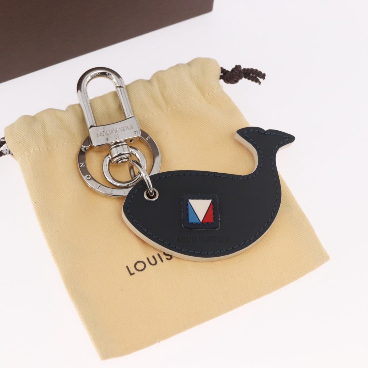 LOUIS VUITTON Whale America's Cup Charm Leather Red Black M62347 Auth bs35710V