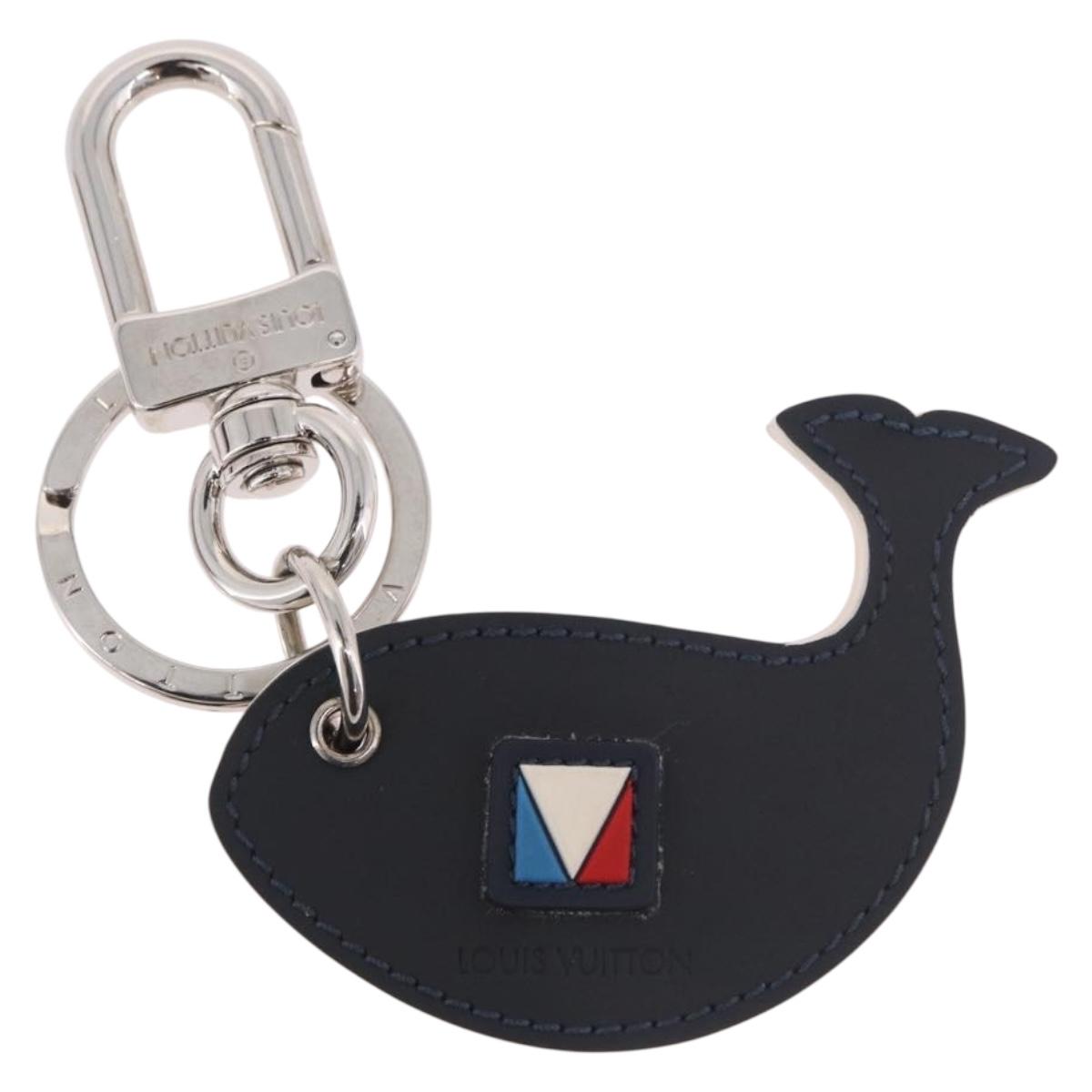 LOUIS VUITTON Whale America's Cup Charm Leather Red Black M62347 Auth bs35710V