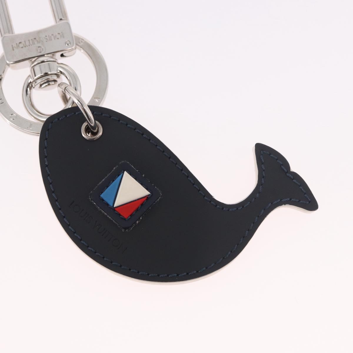 LOUIS VUITTON Whale America's Cup Charm Leather Red Black M62347 Auth bs35710V