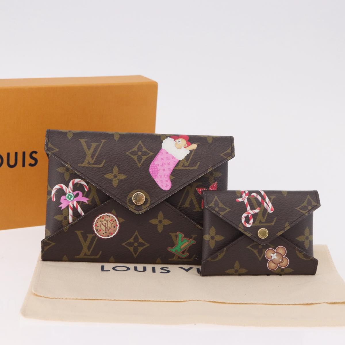 LOUIS VUITTON Monogram Vivienne Bag Pochette Kirigami Pouch M12203 Auth bs35711V