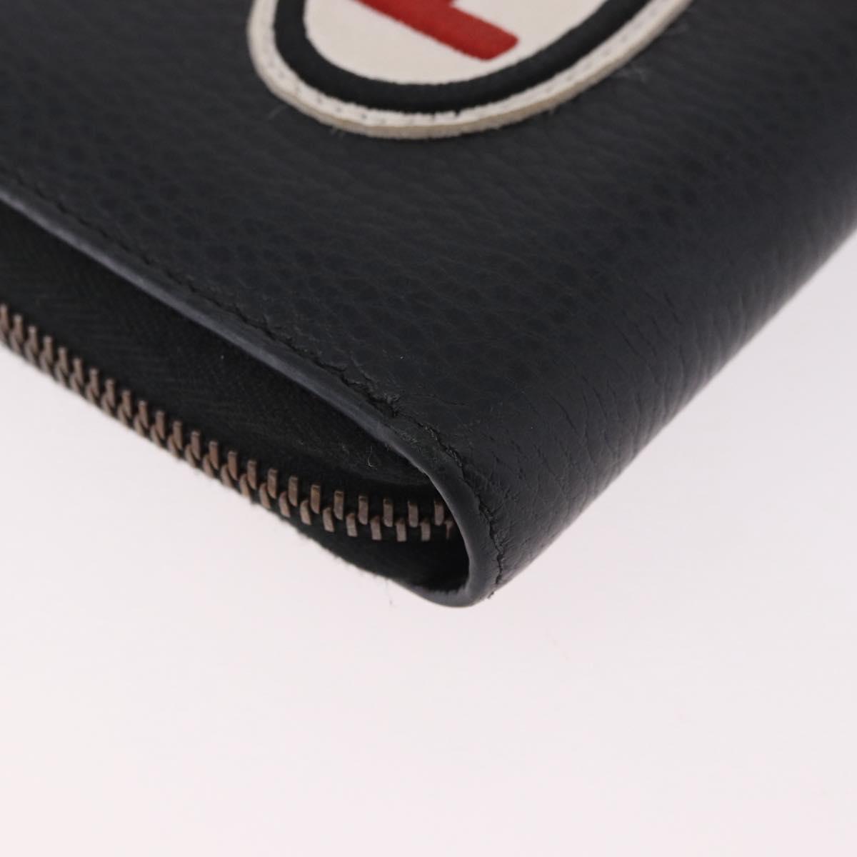 GUCCI GG Marmont Long Wallet Leather Black Gold 474584 Auth bs35713A