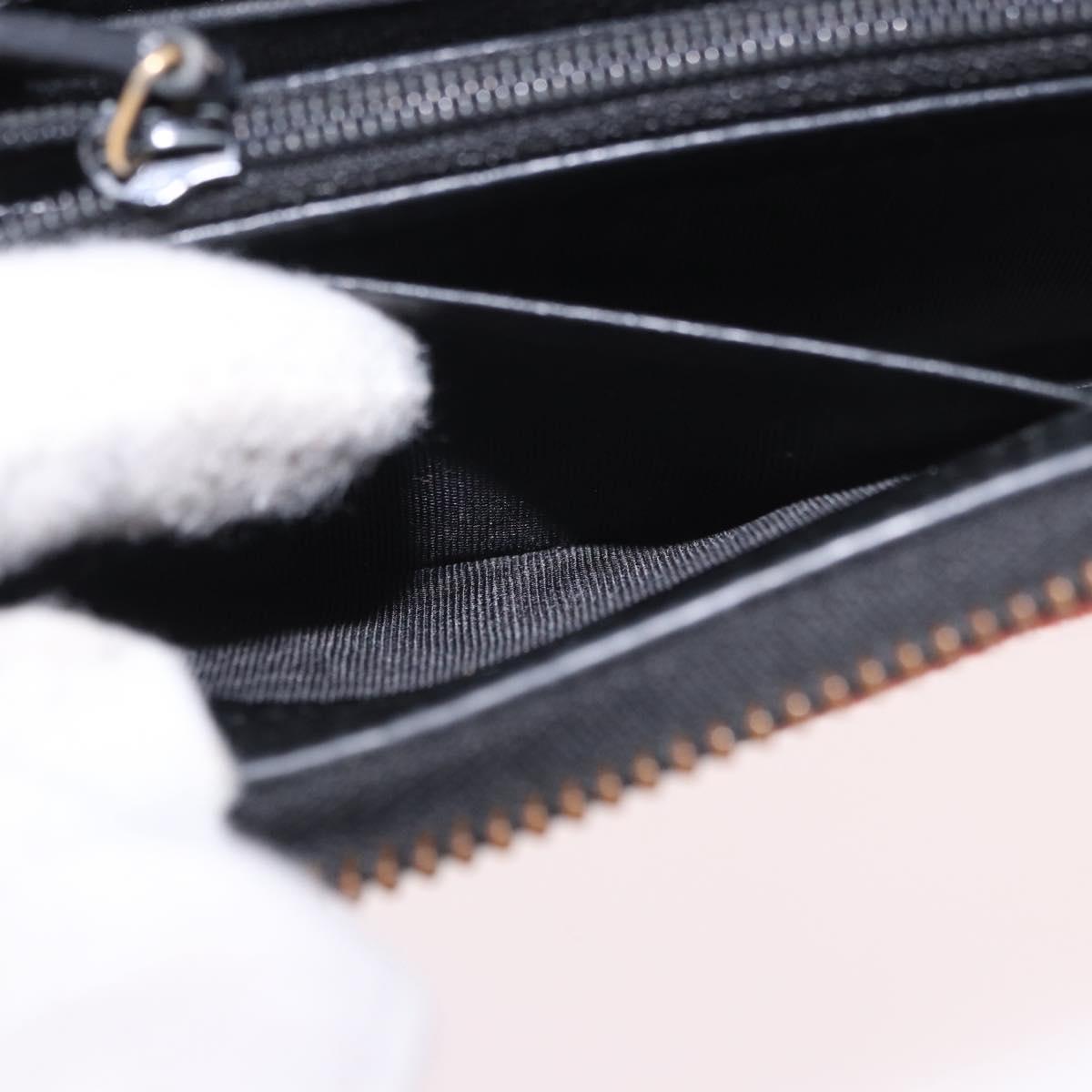 GUCCI GG Marmont Long Wallet Leather Black Gold 474584 Auth bs35713A