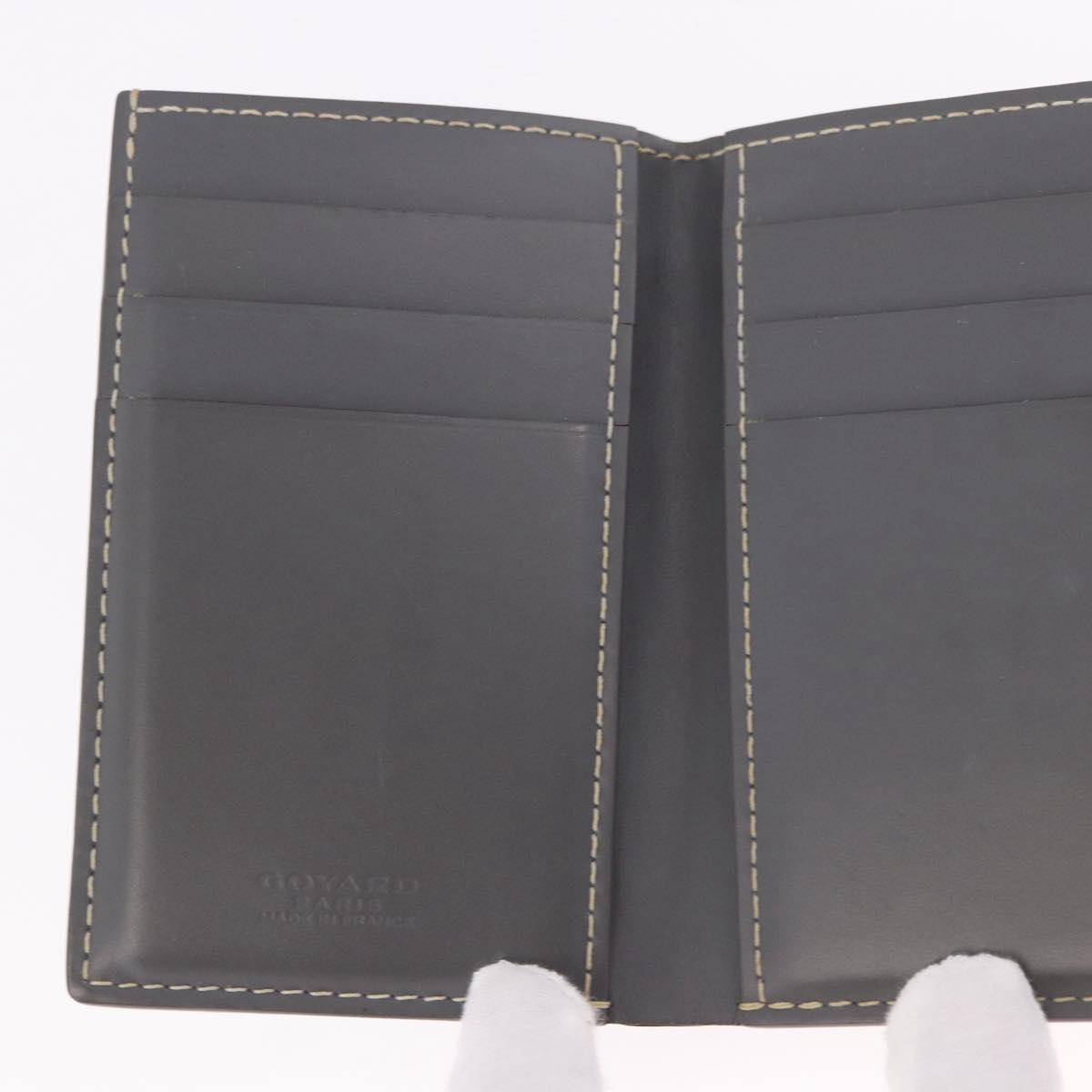 GOYARD Herringbone Card Case PVC Gray Auth bs35715V