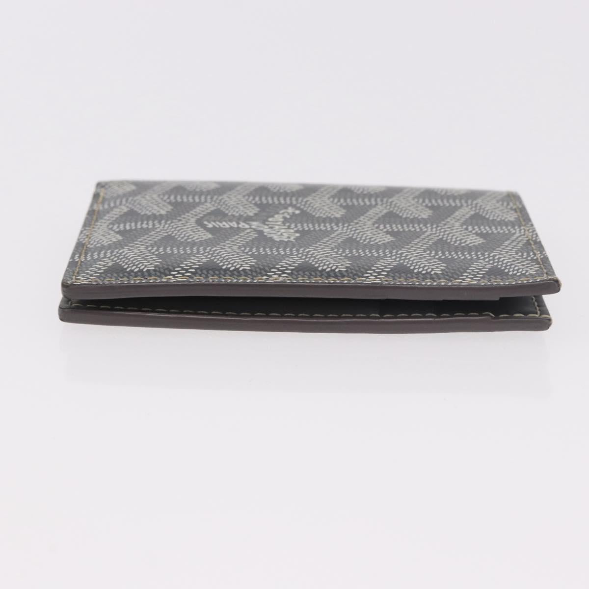 GOYARD Herringbone Card Case PVC Gray Auth bs35715V